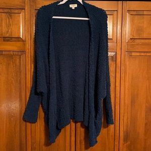 Umgee Teal Popcorn Dolman Cardi